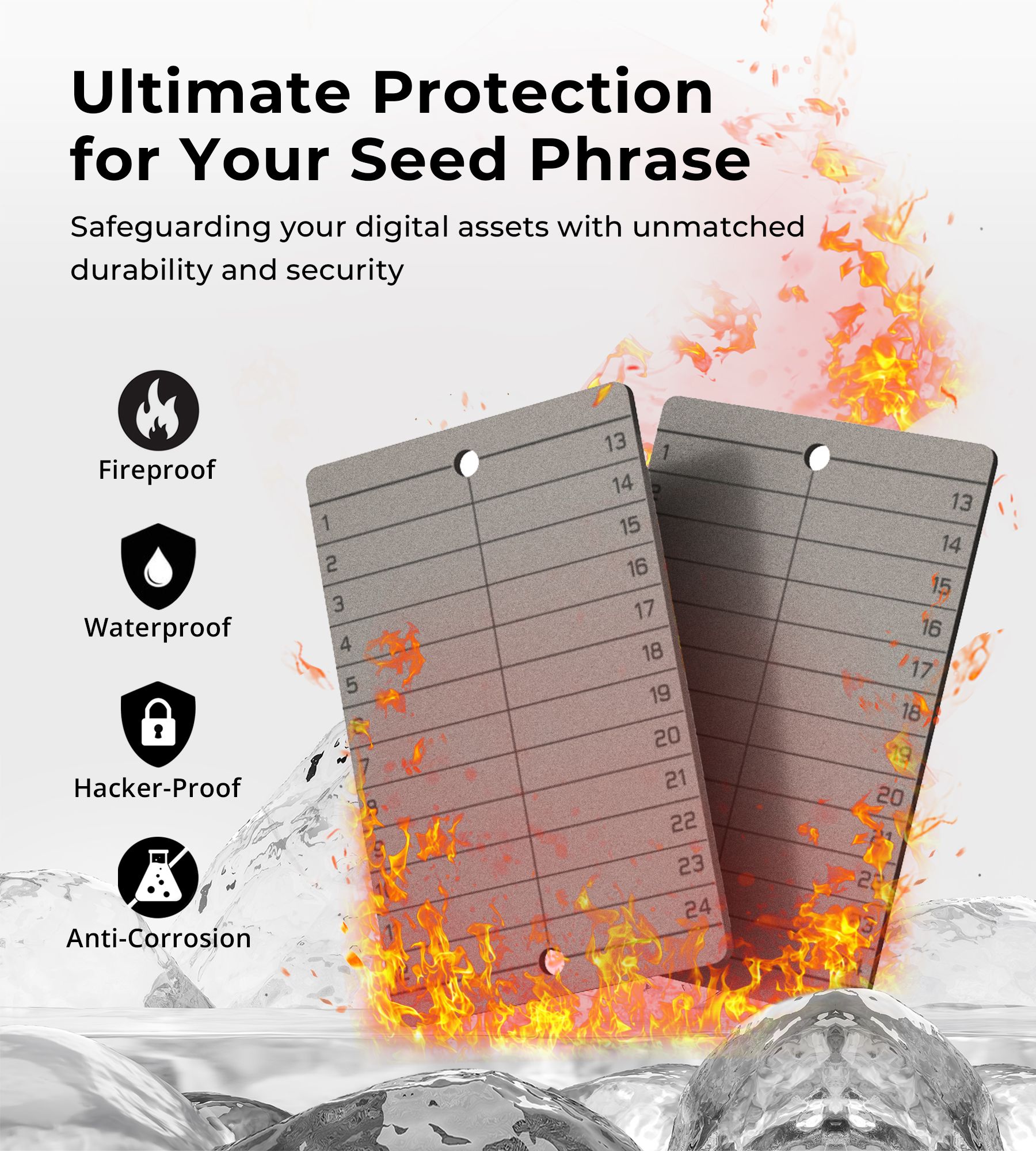 Titanium plates close-up